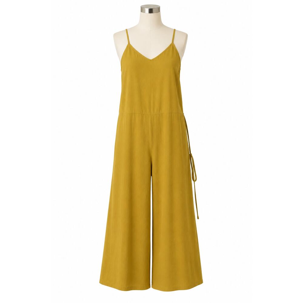 Vince Yellow Cami Wide-Leg Cropped Jumpsuit - Size 4